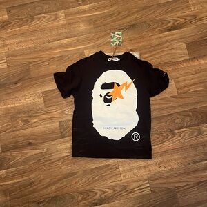Bape Heron Preston Black Graphic T-Shirt